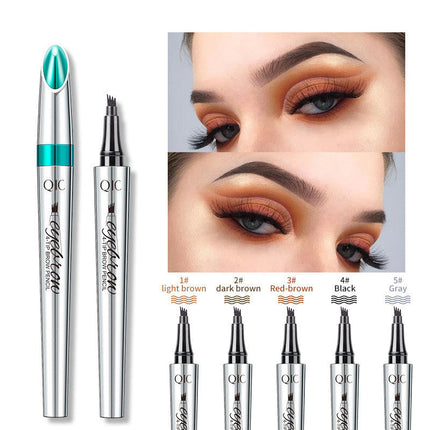 Microblading Eyebrow Pencil, Fine Tip Brow Pen for Natural Defined Brows, Up to 36 Hour Wear, 5 Natural Shades