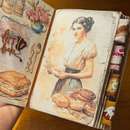 Handmade Recipe Journal, Blank Recipe Book to Write In with Embroidered Cover – image 7