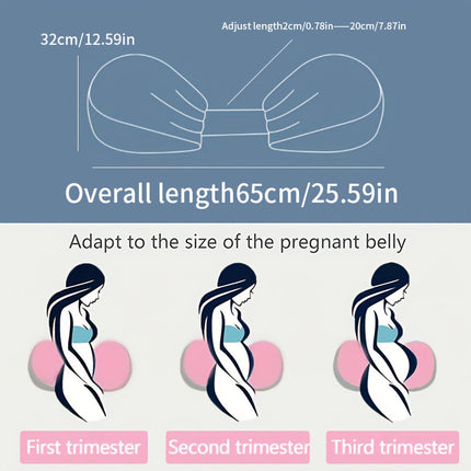 Adjustable Pregnancy Pillow with Ergonomic Design | Custom Comfort for Side & Stomach Sleepers