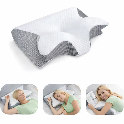 Orthopedic Cervical Neck Support Pillow with Memory Foam | Ergonomic Design for Pain Relief and Comfort