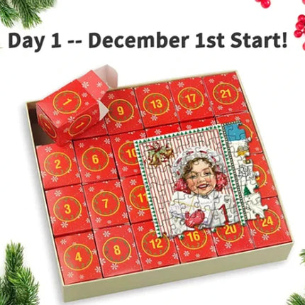 Advent Calendar Jigsaw Puzzle for Adults, Christmas Countdown 1000 Piece Puzzle