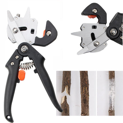 Garden Pruning and Grafting Tool with Sharp Blades and Ergonomic Grip for Shaping and Grafting