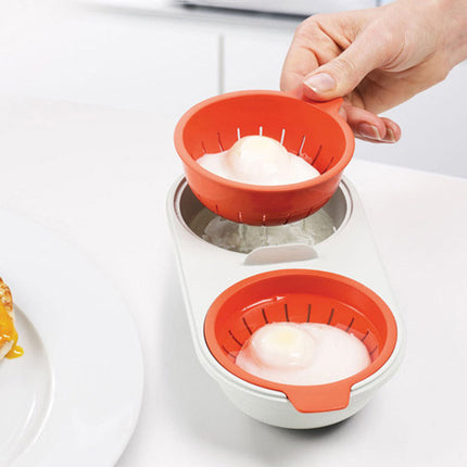Microwave Egg Poacher Cup for Soft, Medium or Hard Poached Eggs, Breakfast Cooker with No Boiling Water