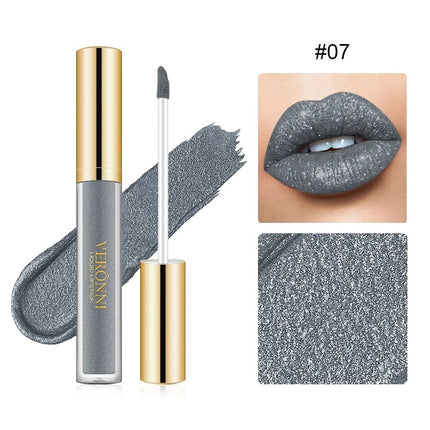 Lip Gloss, Waterproof Non Sticky Lip Gloss with Diamond Shimmer, Long Lasting Lip Color Makeup with Metallic Finish – image 7
