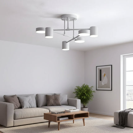Modern Ceiling Light Fixture with Geometric Design | Versatile Lighting for Living Rooms and Dining Areas