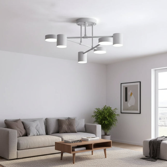 Ceiling Light Fixture, Modern LED Ceiling Light for Living Room, Geometric Hanging Bedroom Lighting Fixture_00