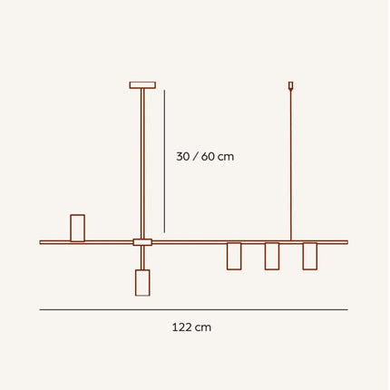 Modern Ceiling Light Hanging Fixture with Asymmetrical Design | Eye-Catching Illumination for Stylish Interiors