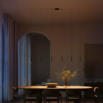 Modern Geometric Pendant Light with Adjustable Height | Sleek Ceiling Fixture for Dining and Living Spaces