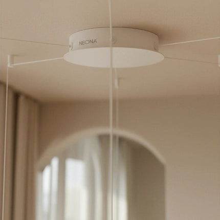 Modern Geometric Pendant Light with Adjustable Height | Sleek Ceiling Fixture for Dining and Living Spaces