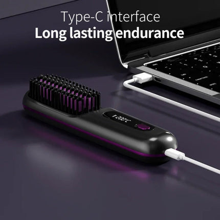 Cordless Ceramic Hair Straightener with Ionic Technology | USB Rechargeable for Smooth Styling Anywhere