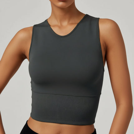 High-Stretch Crop Tank Top for Women | Lightweight Sleeveless Workout Top for Comfort and Style