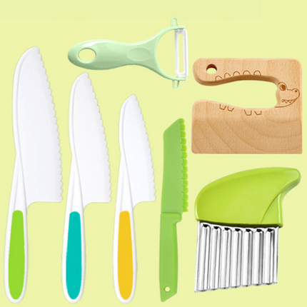 Children's Kitchen Set with Non-Toxic Cutting Tools | Ergonomic Utensils for Safe Pretend Cooking Fun