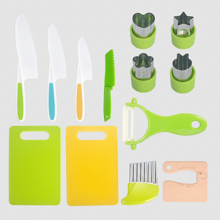 Children's Kitchen Set with Non-Toxic Cutting Tools | Ergonomic Utensils for Safe Pretend Cooking Fun