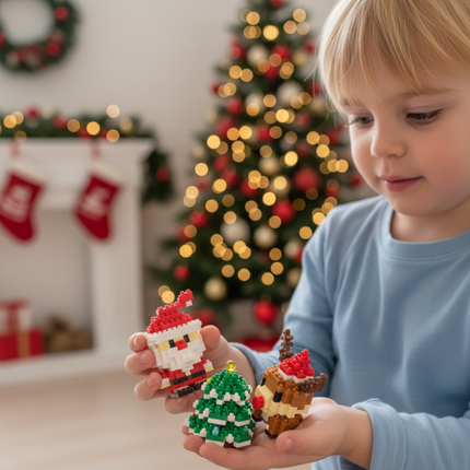 Christmas Building Blocks Set for Creative Family Fun | DIY Holiday Figures for Imaginative Play