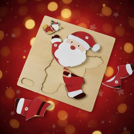 Christmas Puzzle Set for Toddlers with Large Pieces | Fun Holiday Activity for Fine Motor Skills Development