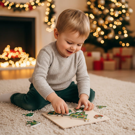 Christmas Puzzle Set for Toddlers with Large Pieces | Fun Holiday Activity for Fine Motor Skills Development