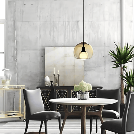 Handblown Glass Pendant Light with Dimmable Feature | Modern Aesthetic for Stylish Home Interiors