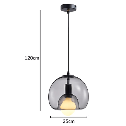 Handblown Glass Pendant Light with Dimmable Feature | Modern Aesthetic for Stylish Home Interiors