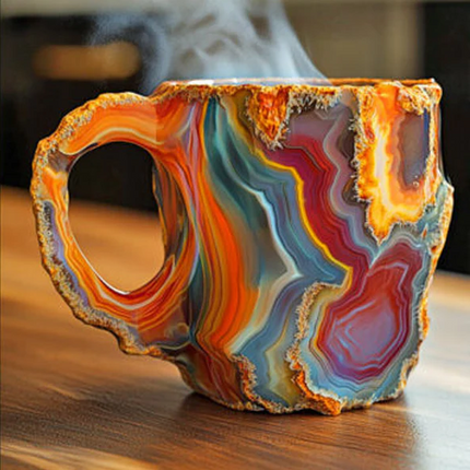Geode Style Coffee Mug with Unique Design | Eye-Catching Drinkware for Coffee and Tea