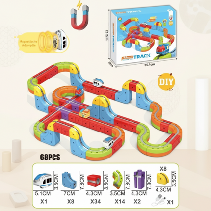 Electric Magnetic Train Set with Modular Track System | Creative Building Toy for Imaginative Play and Learning