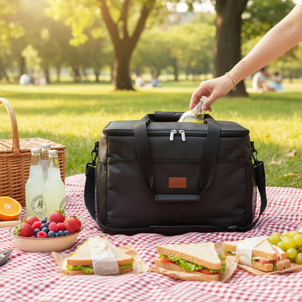 Insulated Cooler Bag with Zippered Top Closure | Lightweight Design for Food & Drinks on the Go