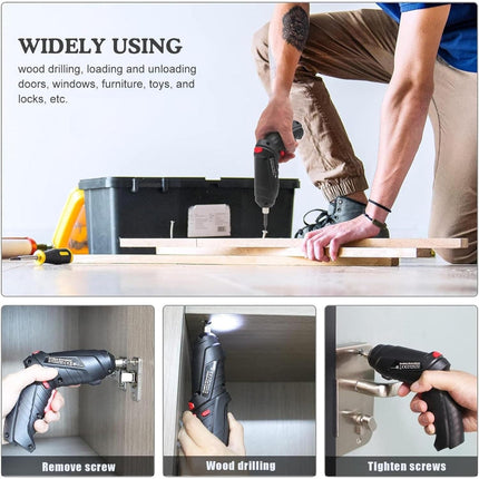 Cordless Electric Drill and Screwdriver with Compact Design | 2-in-1 Tool for DIY Projects and Home Repairs