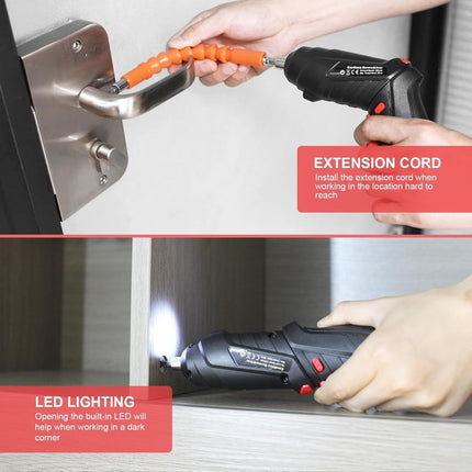 Cordless Electric Drill and Screwdriver with Compact Design | 2-in-1 Tool for DIY Projects and Home Repairs