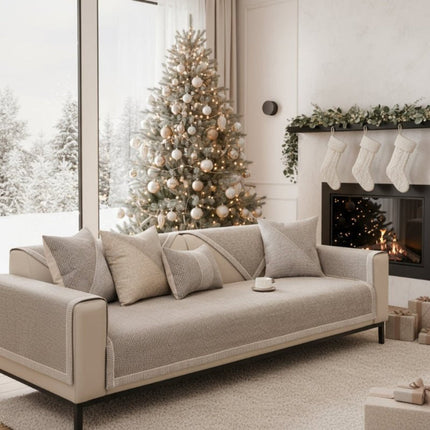 Cotton Sofa Cover Protector with Non-Slip Fit | Everyday Stain and Wear Protection for Elegant Home Décor