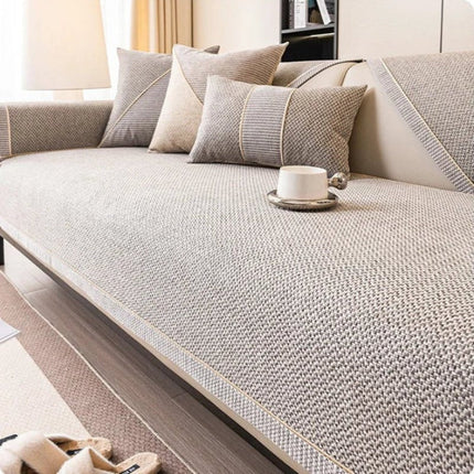 Cotton Sofa Cover Protector with Non-Slip Fit | Everyday Stain and Wear Protection for Elegant Home Décor