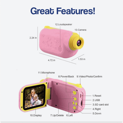 Digital Kids Camera with Fun Filters & Rechargeable Battery | Educational Toy for Creative Exploration and Imaginative Play