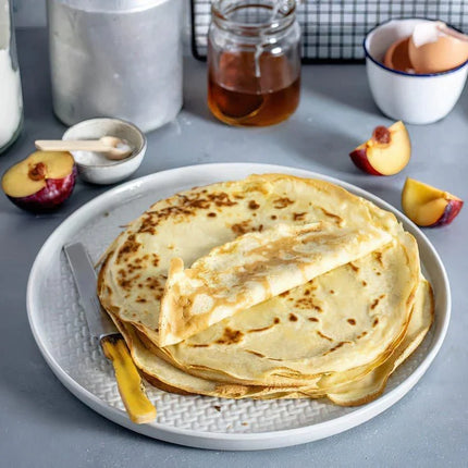 Electric Crepe Maker with Non-Stick Plate and Adjustable Temperature Control, Red or Black, for Quick Crepes and Pancakes