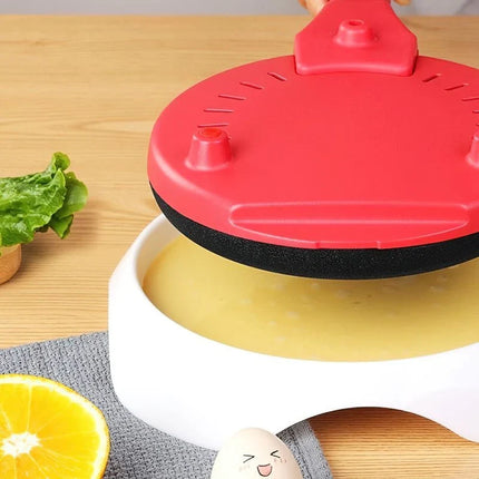 Electric Crepe Maker with Non-Stick Plate and Adjustable Temperature Control, Red or Black, for Quick Crepes and Pancakes
