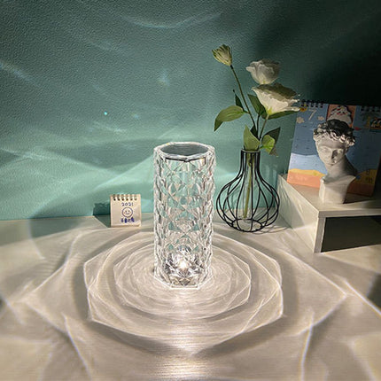 Crystal Night Light, 16 Color Changing Bedside Lamp with Soft Warm Glow for Bedrooms, Shelves and Desks