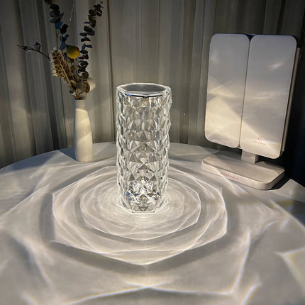 Crystal Night Light, 16 Color Changing Bedside Lamp with Soft Warm Glow for Bedrooms, Shelves and Desks