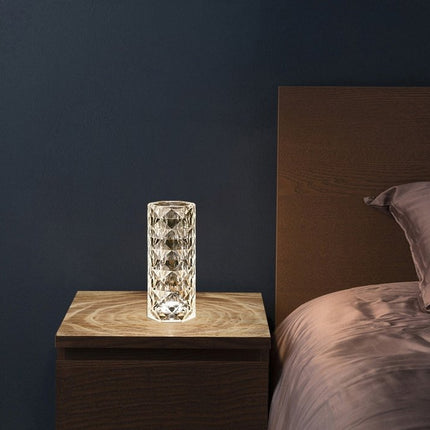 Crystal Night Light, 16 Color Changing Bedside Lamp with Soft Warm Glow for Bedrooms, Shelves and Desks