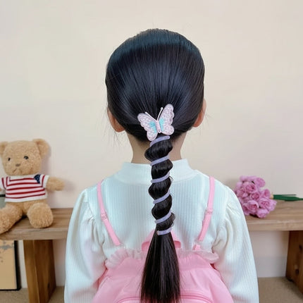 Butterfly Spiral Hair Bands with Gentle Hold | Colorful Ties for Everyday Styles and Playdates