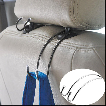 Car Headrest Hooks for Handbags, Coats and Shopping Bags, Backseat Hangers That Free Up Seat Space and Legroom