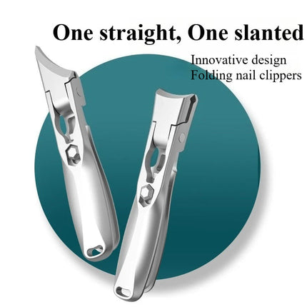 Nail Clippers for Ingrown Nails, Toenail Clippers with Deep Reach Tip, Angled or Straight Edge Fingernail Clipper
