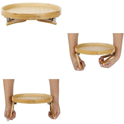 Sofa Tray Table with Adjustable Height & Non-Slip Surface | Versatile Snack Holder for Cozy Living Spaces