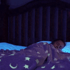 Glow in the Dark Blanket, Double Sided Plush Velvet and Wool Throw, 12 Color Options for Kids and Adults