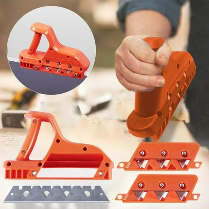 Manual Edge Trimming Tool with 45, 60, 90 and 120 Degree Blades for Gypsum, Softwood and Plastic