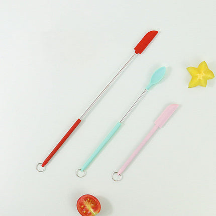 Extendable Bottle Spatula Set with Flexible Head, Long Reach Scraper for Sauce Bottles, Jars and Tubs, 4 Colour Options