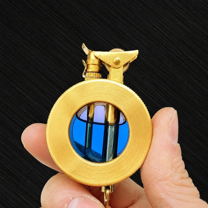 Retro Transparent Kerosene Lighter with Adjustable Flame | Unique Gift for Collectors