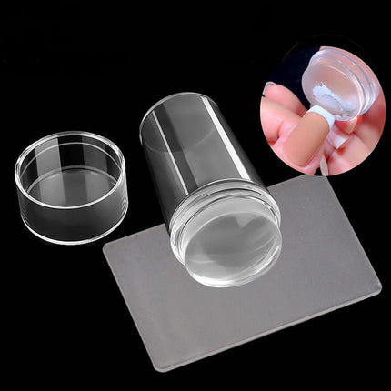 French Tip Nail Stamper with Silicone Stamping Head and Precision Design for Easy At-Home Nail Art