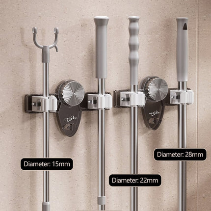 Broom Holder Wall Mount, Broom and Mop Holder with Suction Cup Hooks – image 5