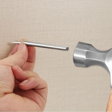 No Drill Wall Nails, 100 Pcs High Carbon Steel Nail and Sleeve Set for Concrete and Brick, Hammer In Fixings