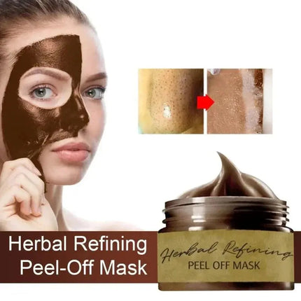 Peel Off Facial Mask, Hydrating Face Mask with Ginseng and Caffeine, Blackhead Remover Mask for Pore Cleansing