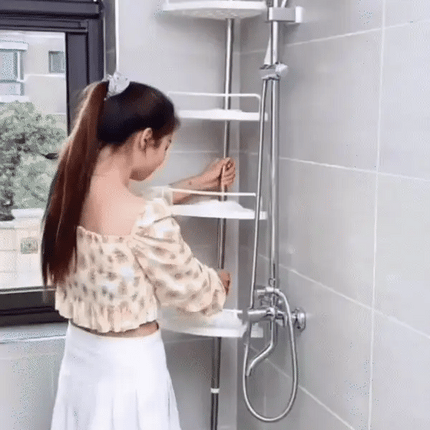 Telescopic Bathroom Storage Rack with Adjustable Shelves | Space-Saving Organizer for Clutter-Free Bathrooms