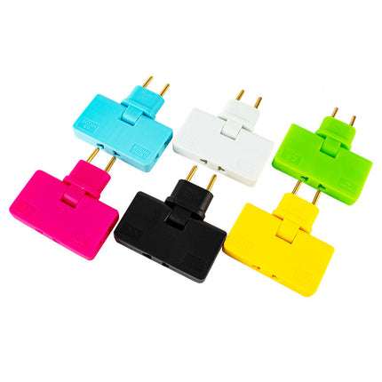 180 Degree Rotating Outlet Extender with 3 Outlets, Swivel Wall Plug Adapter for Behind Furniture, Dorms, 6 Colours
