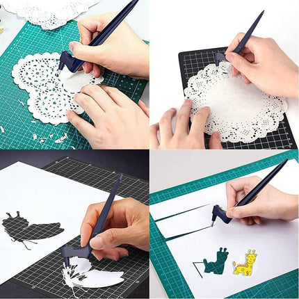 Precision Craft Knife for Paper Cutting, Hobby Knife for Stickers, Scrapbooking and Stencils, Detail Art Tool